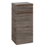 Шафка для ванної Villeroy & Boch Venticello 40,4х37,2 см петлі праворуч ДСП кам'яний дуб/ручка мідь A95015RK