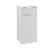 Шкафчик для ванной Villeroy & Boch Venticello 40,4х37,2 см петли справа МДФ стекло глянцевое белое/ручка алюминий белый A95012RE