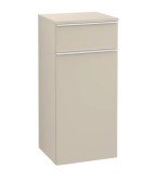 Шкафчик для ванной Villeroy & Boch Venticello 40,4х37,2 см петли справа ДСП мягкий серый/ручка алюминий белый A95012VK