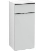 Шафка для ванної Villeroy & Boch Venticello 40,4х37,2 см петлі праворуч МДФ скло глянсове біле/ручка хром A95011RE