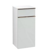 Шкафчик для ванной Villeroy & Boch Venticello 40,4х37,2 см петли справа МДФ стекло глянцевое белое/ручка медь A95015RE