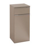 Шафка для ванної Villeroy & Boch Venticello 40,4х37,2 см петлі праворуч ДСП трюфель сірий/ручка хром A95011VG