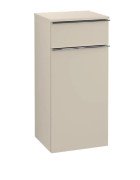 Шафка для ванної Villeroy & Boch Venticello 40,4х37,2 см петлі праворуч ДСП м'який сірий/ручка хром A95011VK