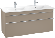 Тумба под раковину Villeroy & Boch Venticello 125,3х50,2 ДСП трюфель серый/ручка хром A93001VG