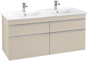 Тумба под раковину Villeroy & Boch Venticello 125,3х50,2 см ДСП мягкий серый/ручка хром A93001VK