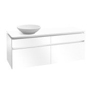 Тумба под раковину Villeroy & Boch Legato 140х55 см МДФ/ДСП белый глянцевый B58800DH