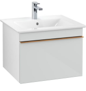 Тумба под раковину Villeroy & Boch Venticello 55,3х50,2 см МДФ стекло глянцевое белое/ручка медь A93205RE