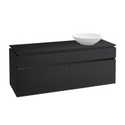 Тумба под раковину Villeroy & Boch Legato 140х55 см МДФ/ДСП черный матовый лак B59000PD