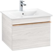Тумба під раковину Villeroy & Boch Venticello 55,3х50,2 см ДСП/МДФ біле дерево/ручка мідь A93205E8