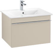 Тумба под раковину Villeroy & Boch Venticello 60,3х50,2 см ДСП мягкий серый/ручка хром A93301VK