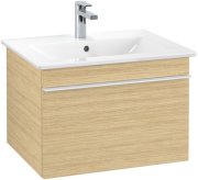 Тумба під раковину Villeroy & Boch Venticello 60,3х50,2 см ДСП північний дуб/ручка алюміній білий A93302VJ