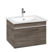 Тумба під раковину Villeroy & Boch Venticello 60,3х50,2 см ДСП кам'яний дуб/ручка алюміній білий A93302RK