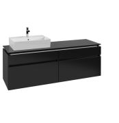 Тумба под раковину Villeroy & Boch Legato 160х55 см МДФ/ДСП черный матовый лак B67300PD