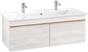 Тумба под раковину Villeroy & Boch Venticello 115,3х50,2 см ДСП/МДФ белое дерево/ручка медь A93805E8