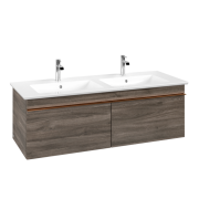 Тумба під раковину Villeroy & Boch Venticello 125,3х50,2 см ДСП кам'яний дуб/ручка мідь A93905RK