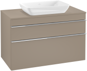 Тумба під раковину Villeroy & Boch Venticello 95,7х50,2 см ДСП трюфель сірий/ручка хром A94101VG