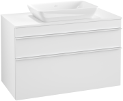 Тумба під раковину Villeroy & Boch Venticello 95,7х50,2 см ДСП/МДФ білий матовий/ручка алюміній білий A94102MS