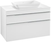 Тумба під раковину Villeroy & Boch Venticello 95,7х50,2 см ДСП/МДФ білий матовий/ручка хром A94101MS