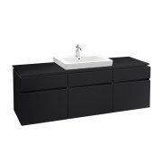 Тумба под раковину Villeroy & Boch Legato 140х55 см МДФ/ДСП черный матовый лак B68500PD