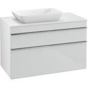 Тумба під раковину Villeroy & Boch Venticello 95,7х50,2 МДФ скло глянсове біле/ручка хром A94201RE