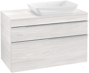 Тумба під раковину Villeroy & Boch Venticello 95,7х50,2 см ДСП/МДФ біле дерево/ручка хром A94301E8
