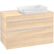 Тумба под раковину Villeroy & Boch Venticello 95,7х50,2 см ДСП вяз печатный/ручка алюминий белый A94302PN