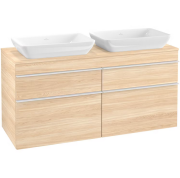 Тумба під раковину Villeroy & Boch Venticello 125,7х50,2 см ДСП в'яз друкарський/ручка алюміній білий A94402PN