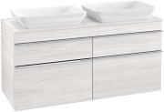 Тумба под раковину Villeroy & Boch Venticello 125,7х50,2 см ДСП/МДФ белое дерево/ручка хром A94401E8