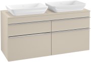 Тумба под раковину Villeroy & Boch Venticello 125,7х50,2 см ДСП мягкий серый/ручка хром A94401VK