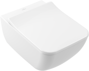 Підвісний унітаз Villeroy & Boch Venticello 37,5х56 см з кришкою санітарна кераміка альпійський білий 4611RS01