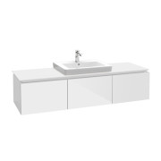 Тумба под раковину Villeroy & Boch Legato 140х38 см с подсветкой МДФ/ДСП белый глянцевый B684L0DH