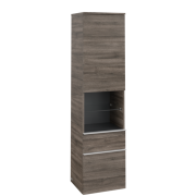 Пенал Villeroy & Boch Venticello 40,4х37,2х154,6 см петлі ліворуч ДСП кам'яний дуб/ручка алюміній білий A95202RK