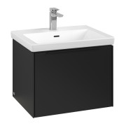 Тумба під раковину Villeroy & Boch Subway 3.0 57,2х42,9 см ДСП/алюміній чорний вулкан/чорний вулкан C57701VL