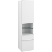 Пенал Villeroy & Boch Venticello 40,4х37,2х154,6 см петли слева МДФ стекло глянцевое белое/ручка алюминий белый A95202RE