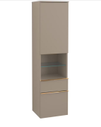 Пенал Villeroy & Boch Venticello 40,4х37,2х154,6 см петли слева ДСП трюфель серый/ручка медь A95205VG