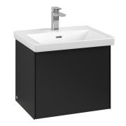 Тумба під раковину Villeroy & Boch Subway 3.0 52,3х42,9 см ДСП/алюміній чорний вулкан/чорний вулкан C57901VL