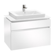 Тумба під раковину Villeroy & Boch Legato 100х55 см з підсвічуванням МДФ/ДСП білий глянсовий B681L0DH