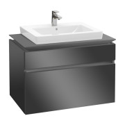 Тумба під раковину Villeroy & Boch Legato 100х55 см з підсвічуванням МДФ/ДСП глянсовий сірий B681L0FP