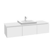 Тумба під раковину Villeroy & Boch Legato 140х38 см з підсвічуванням ДСП білий матовий B684L0MS