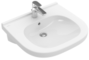 Раковина Villeroy & Boch ViCare 56х55 см із переливом санітарна кераміка AntiBac CeramicPlus білий альпійський 411955T2