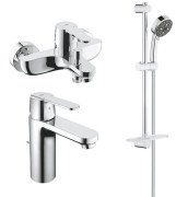 Комплект смесителей для ванной Grohe QuickFix Get 3 в 1 с душевым набором хром UA202702MQ