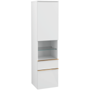 Пенал Villeroy & Boch Venticello 40,4х37,2х154,6 см петлі праворуч МДФ глянсовий білий/ручка мідь A95215DH