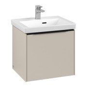 Тумба під раковину Villeroy & Boch Subway 3.0 47,3х42,9 см ДСП/алюміній сірий кашемір/чорний вулкан C58001VN