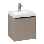 Тумба під раковину Villeroy & Boch Subway 3.0 42,3х42,9 см ДСП/алюміній тауп/чорний вулкан C58201VM