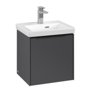 Тумба под раковину Villeroy & Boch Subway 3.0 42,3х42,9 см ДСП/алюминий графит/черный вулкан C58201VR