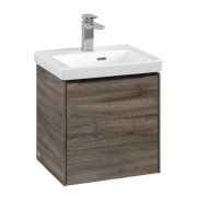 Тумба под раковину Villeroy & Boch Subway 3.0 42,3х42,9 см ДСП/алюминий дуб аризона/черный вулкан C58201VH