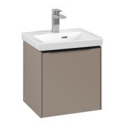 Тумба під раковину Villeroy & Boch Subway 3.0 42,3х42,9 см ДСП/алюміній тауп/чорний вулкан C58201VM