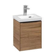 Тумба під раковину Villeroy & Boch Subway 3.0 35,1х42,9 см ДСП/алюміній дуб канзас/чорний вулкан C58301RH