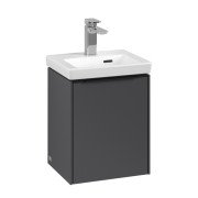 Тумба під раковину Villeroy & Boch Subway 3.0 35,1х42,9 см ДСП/алюміній графіт/чорний вулкан C58301VR