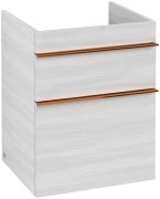 Тумба под раковину Villeroy & Boch Venticello 46,6х42,5 см ДСП/МДФ белое дерево/ручка медь A92205E8